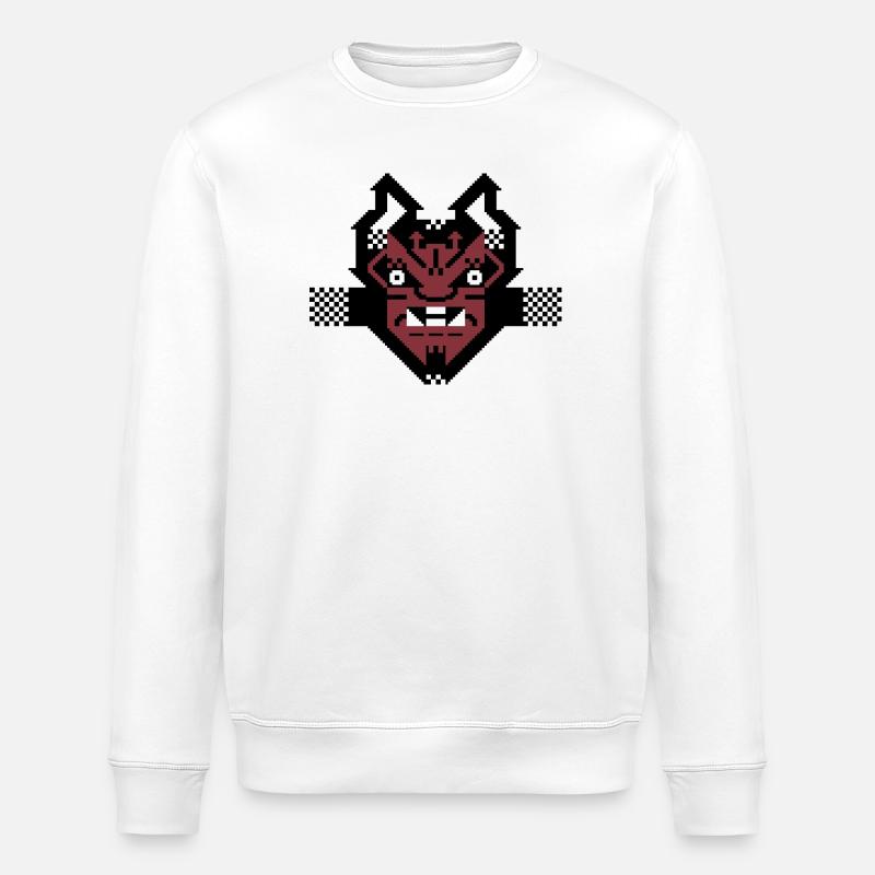PETSCII oni - Stanley/Stella Unisex Bio-Sweatshirt ROLLER - Weiß