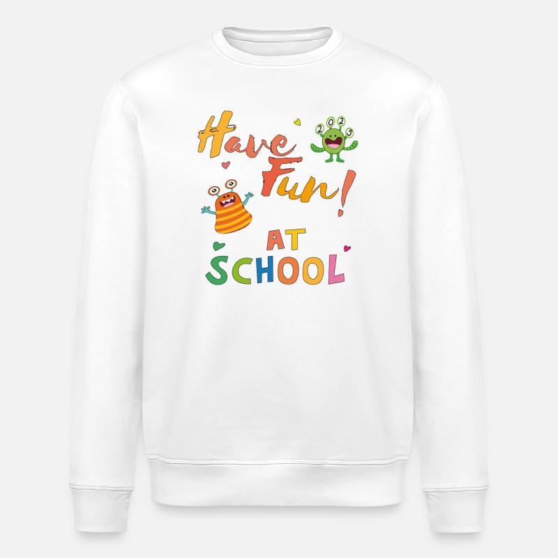 S’amuser à l’école - Sweat bio ROLLER Stanley/Stella Unisexe - blanc