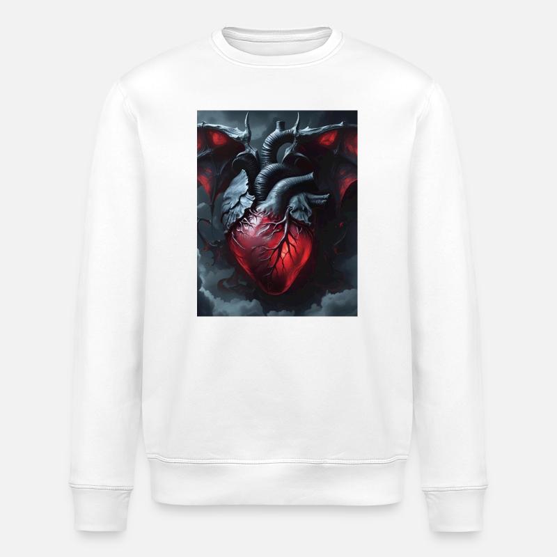 BlackHeart - Stanley/Stella ROLLER Unisex Organic Sweatshirt - white