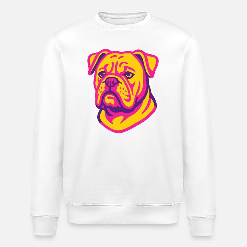 Portrait de chien boxeur - Sweat bio ROLLER Stanley/Stella Unisexe - blanc