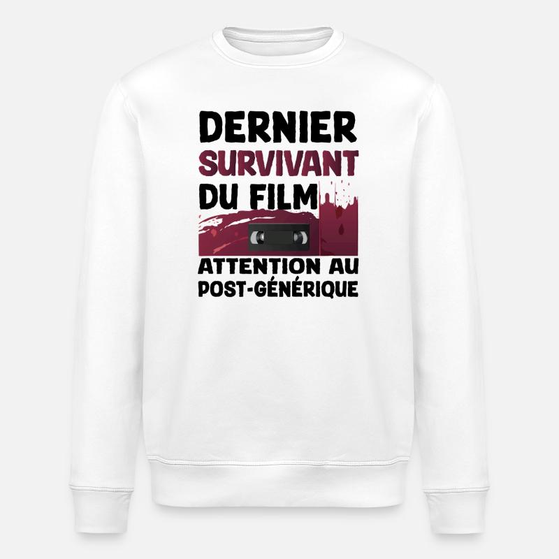 Kassette Survival Art Design - Stanley/Stella Unisex Bio-Sweatshirt ROLLER - Weiß