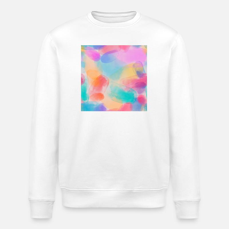 Wasserfarben - Stanley/Stella Unisex Bio-Sweatshirt ROLLER - Weiß