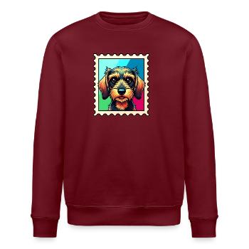 Portrait de chien coloré dans le style Pop Art - Sweat bio ROLLER Stanley/Stella Unisexe - blanc - Devant - Nik (191cm)