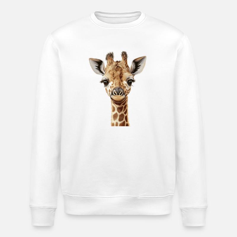 Giraffe - Stanley/Stella ROLLER Unisex Organic Sweatshirt - white