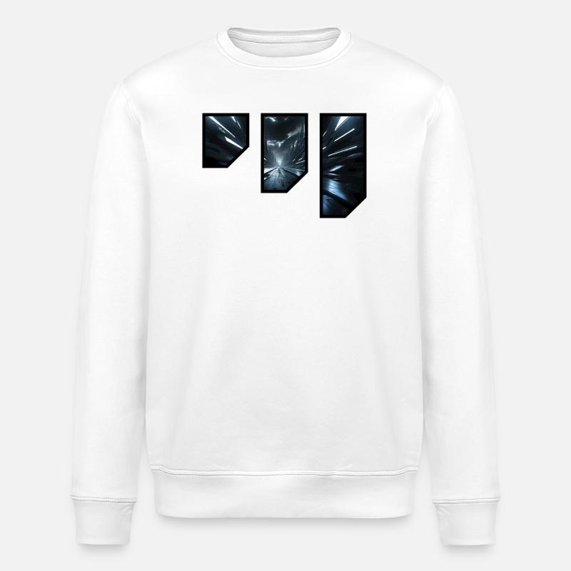 Futuristisches Sci-Fi-Korridor-Design - Stanley/Stella Unisex Bio-Sweatshirt ROLLER - Weiß