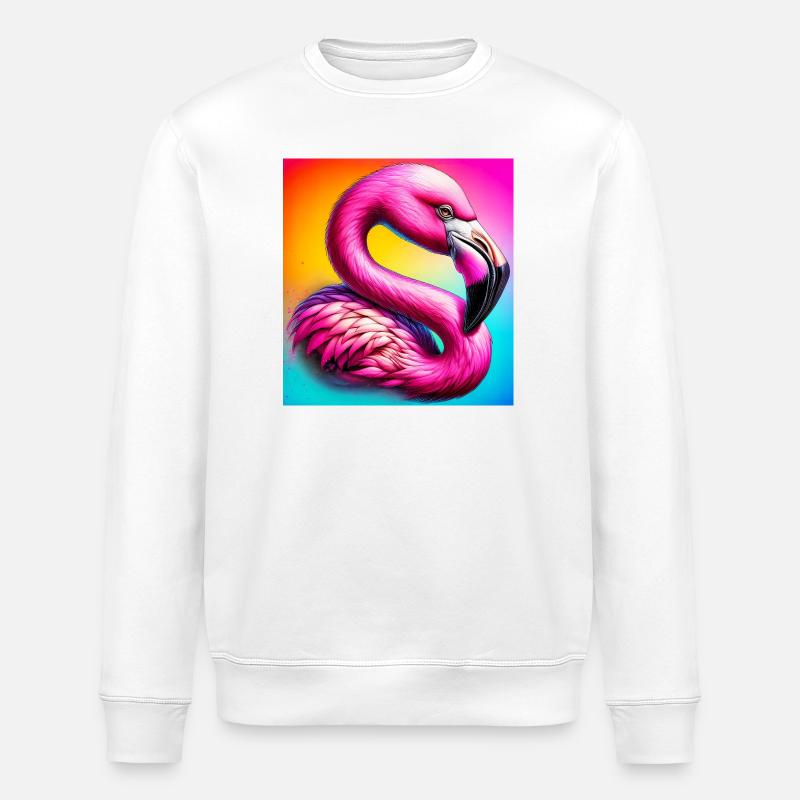 Flamingo - Stanley/Stella Unisex Bio-Sweatshirt ROLLER - Weiß