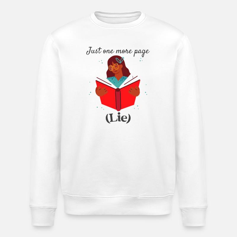 Perdu dans un livre - Sweat bio ROLLER Stanley/Stella Unisexe - blanc