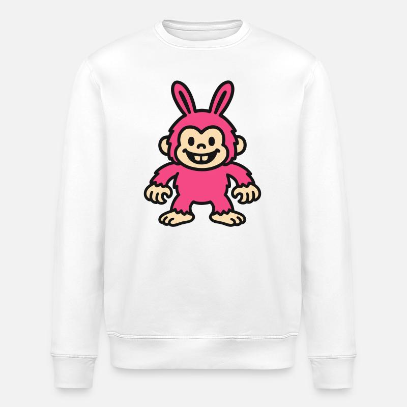 Rabbit Monkey - Stanley/Stella Unisex Bio-Sweatshirt ROLLER - Weiß