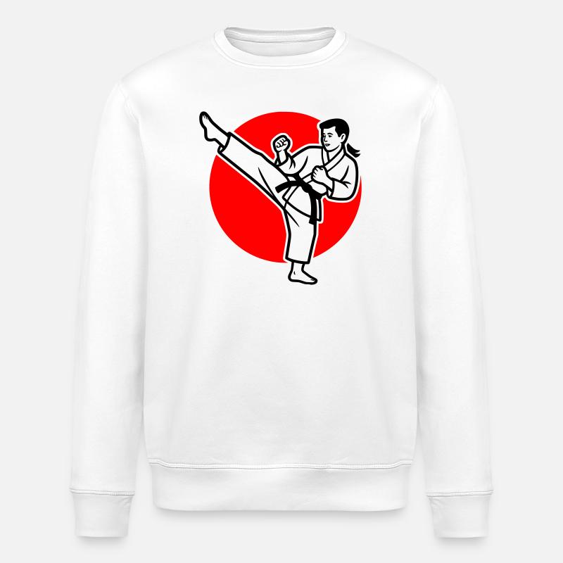 Karate Mae-Geri - Stanley/Stella Unisex Bio-Sweatshirt ROLLER - Weiß