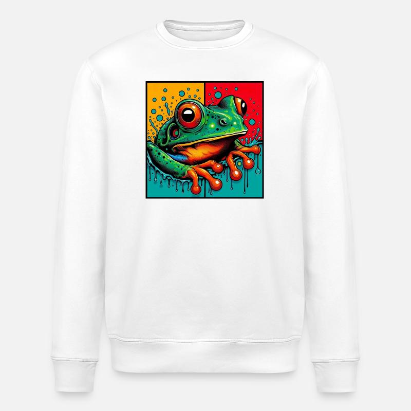 Frosch - Stanley/Stella Unisex Bio-Sweatshirt ROLLER - Weiß