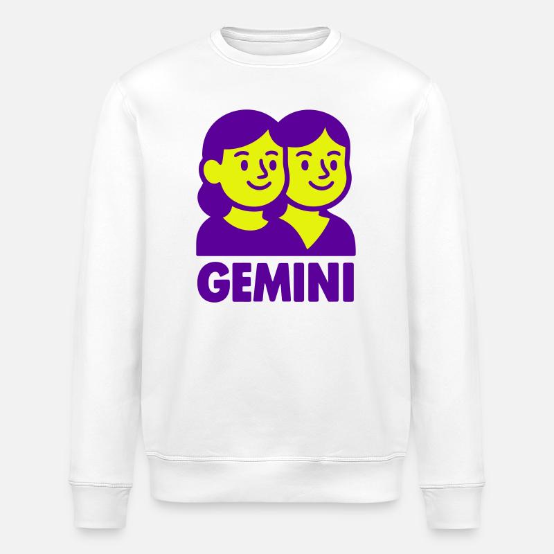 Signe du zodiaque Gémeaux / Gémeaux - Sweat bio ROLLER Stanley/Stella Unisexe - blanc