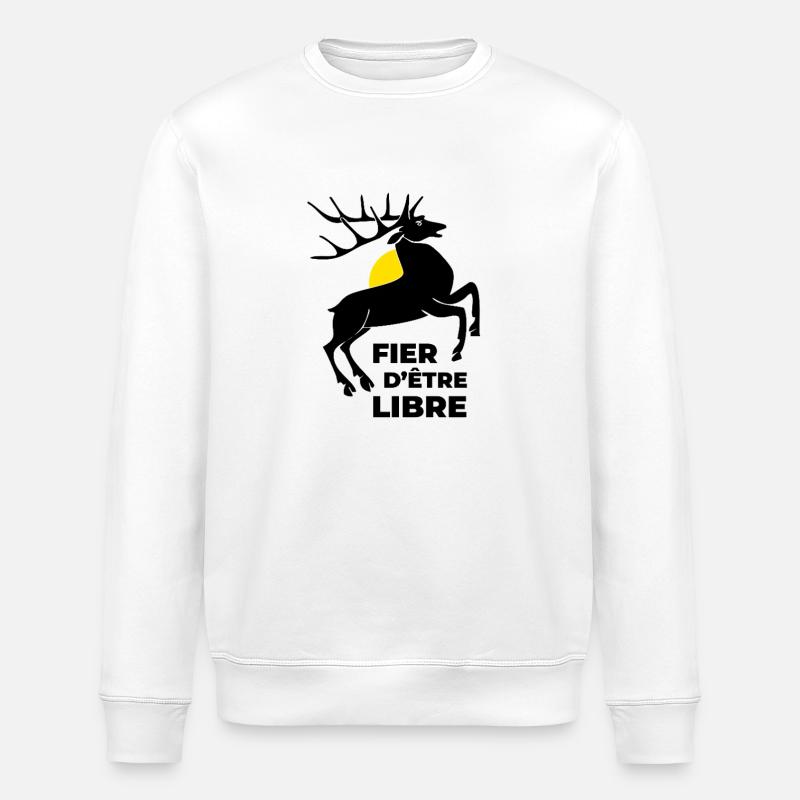 fier d'être libre - Sweat bio ROLLER Stanley/Stella Unisexe - blanc