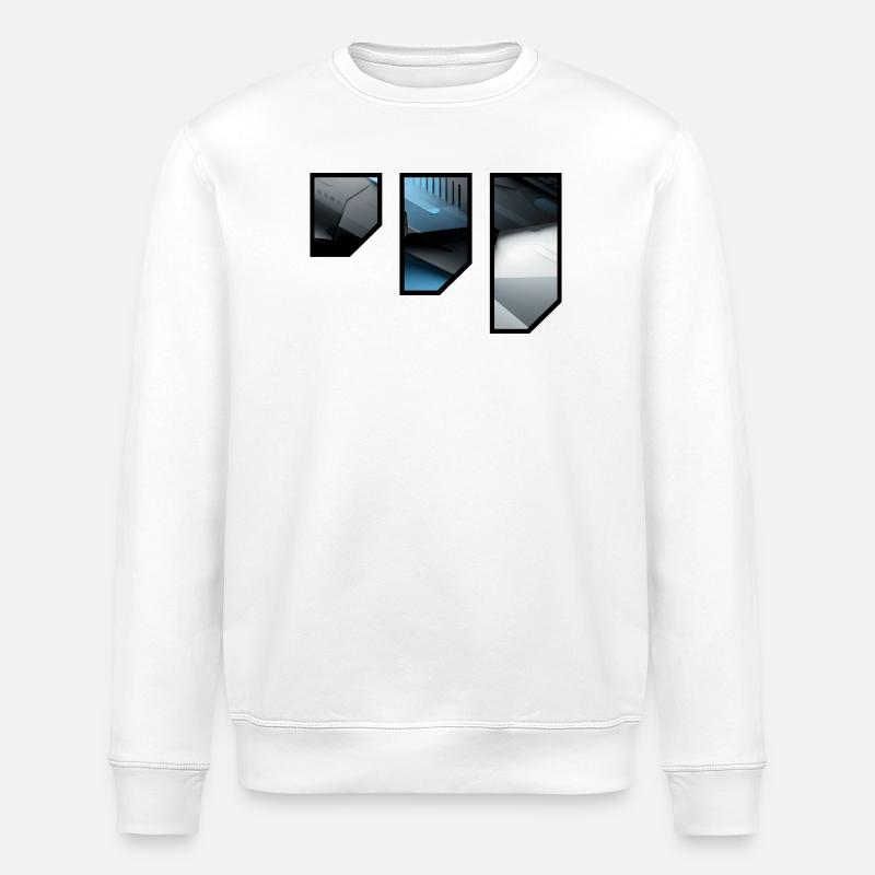 Futuristic Techno Abstract Pattern - Stanley/Stella ROLLER Unisex Organic Sweatshirt - white