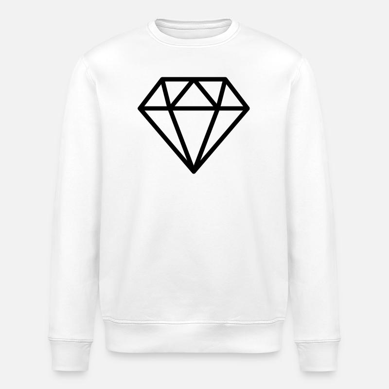 Diamant - Sweat bio ROLLER Stanley/Stella Unisexe - blanc