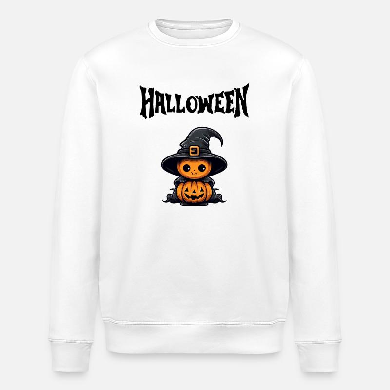 Mignon Halloween citrouille sorcière chemises - Sweat bio ROLLER Stanley/Stella Unisexe - blanc