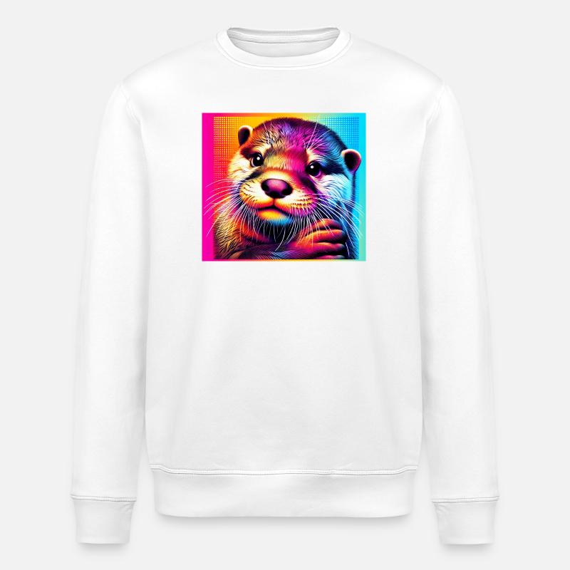 otter - Stanley/Stella ROLLER Unisex Organic Sweatshirt - white