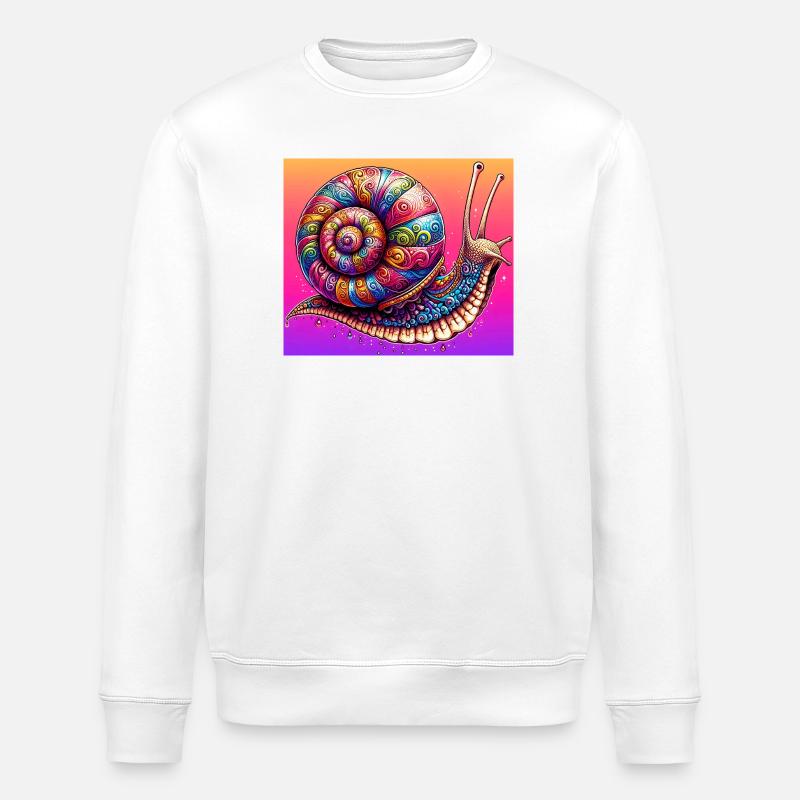 Snail - Stanley/Stella ROLLER Unisex Organic Sweatshirt - white