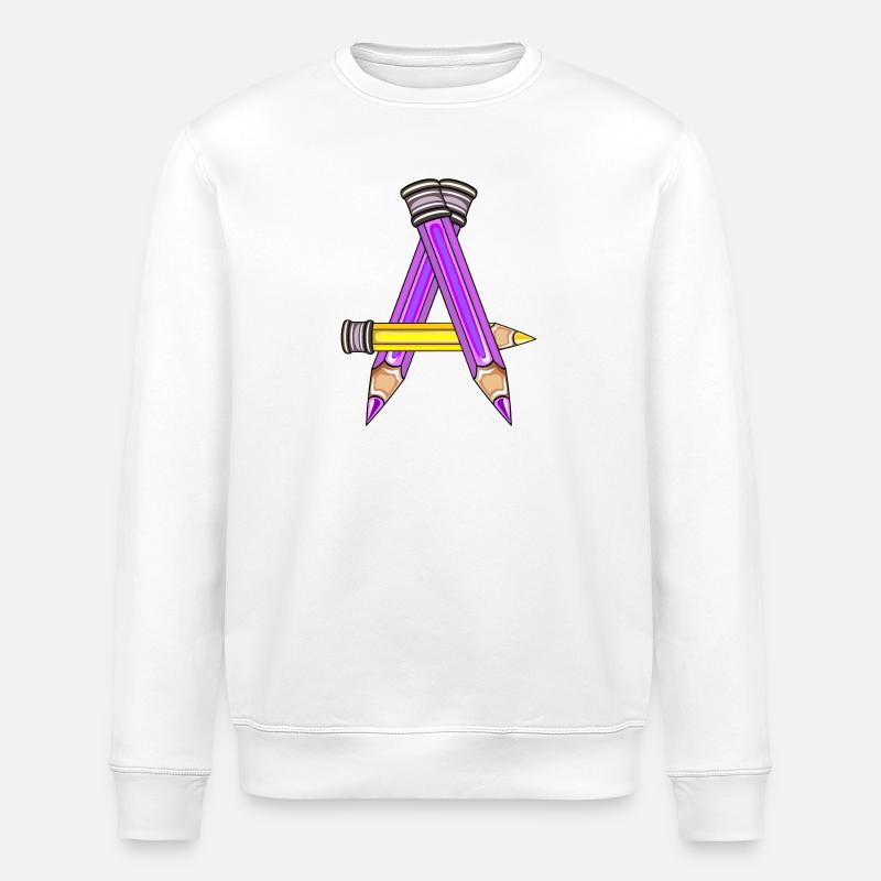 SCHULKIND BUCHSTABE A - Stanley/Stella Unisex Bio-Sweatshirt ROLLER - Weiß