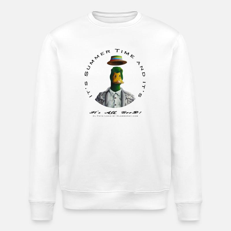 Canard Stylé et joyeux - Sweat bio ROLLER Stanley/Stella Unisexe - blanc