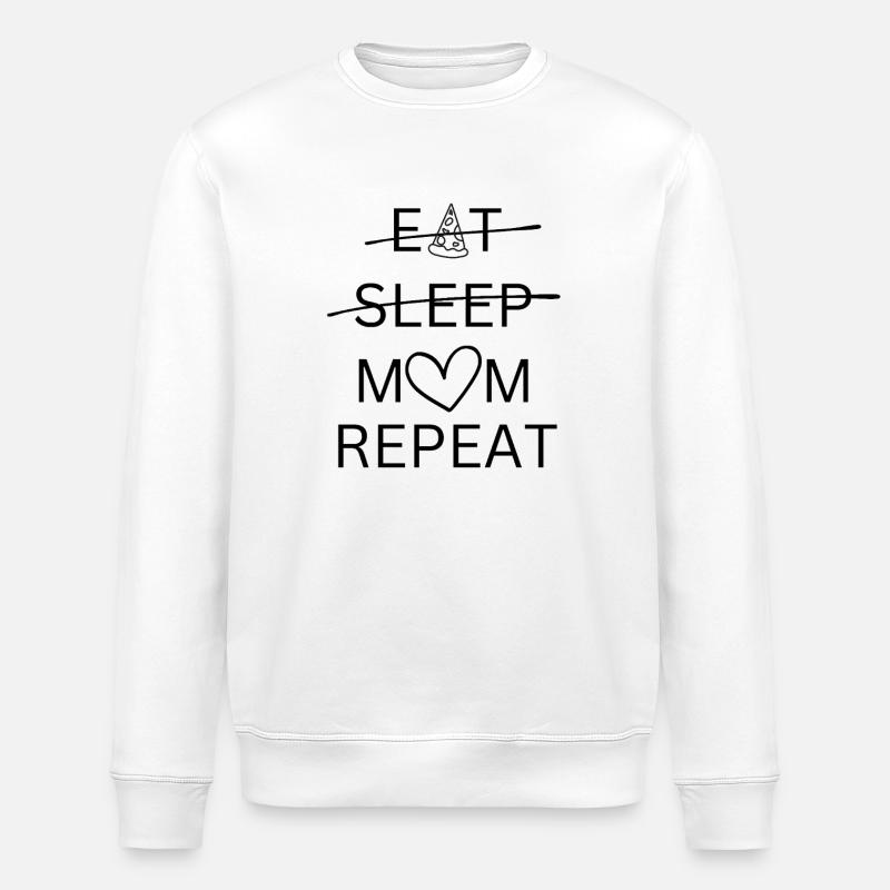 Manger, dormir, maman, répéter - Sweat bio ROLLER Stanley/Stella Unisexe - blanc