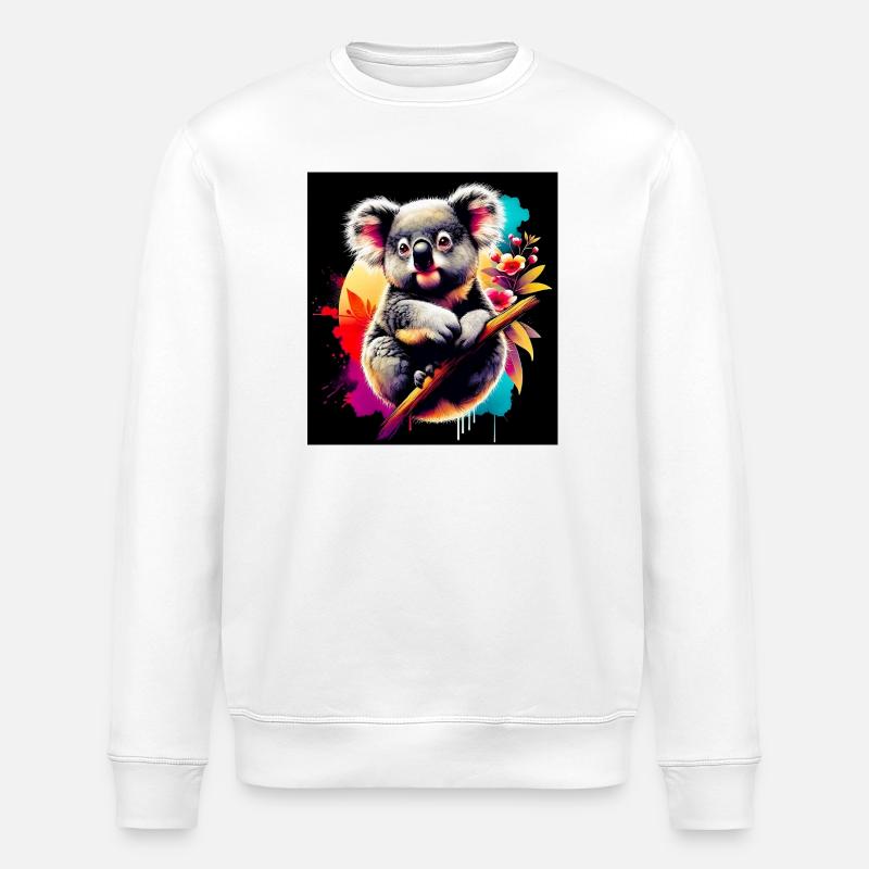 Koala - Sweat bio ROLLER Stanley/Stella Unisexe - blanc