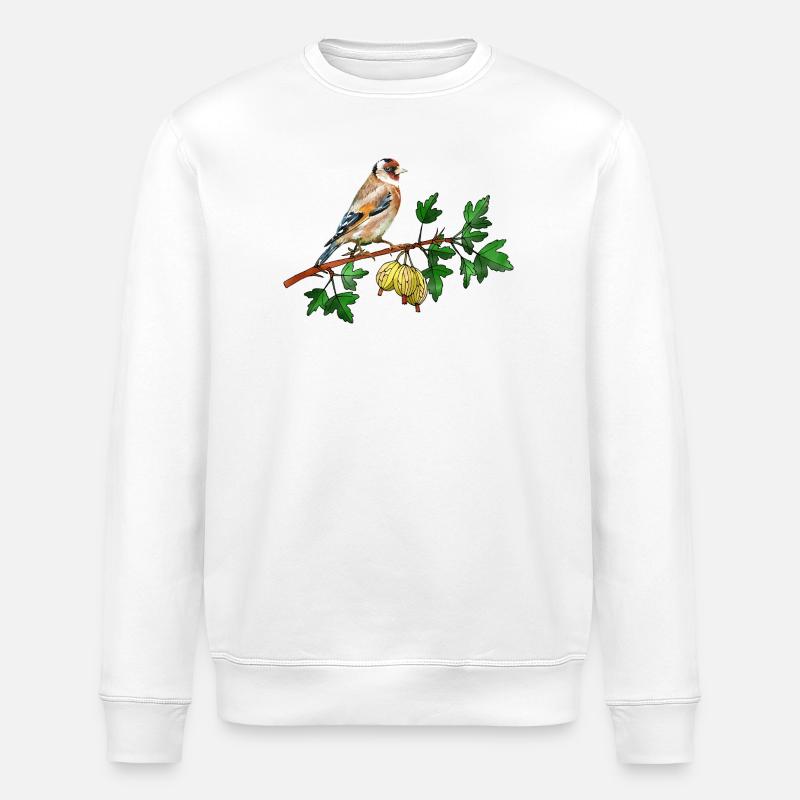 Bunter Vogel - Stanley/Stella Unisex Bio-Sweatshirt ROLLER - Weiß