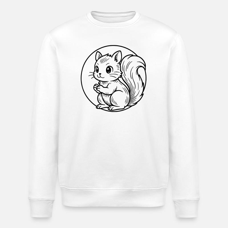 Écureuil - Sweat bio ROLLER Stanley/Stella Unisexe - blanc