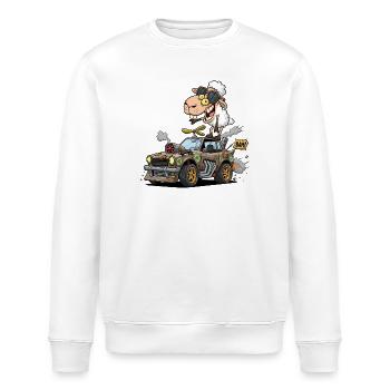 Skurrile Schafe, die brüllen - Stanley/Stella Unisex Bio-Sweatshirt ROLLER - Weiß - Vorne - Nik (191cm)