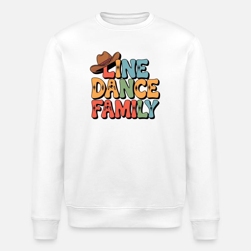 Lone Dance Family Retro Design - Stanley/Stella Unisex Bio-Sweatshirt ROLLER - Weiß