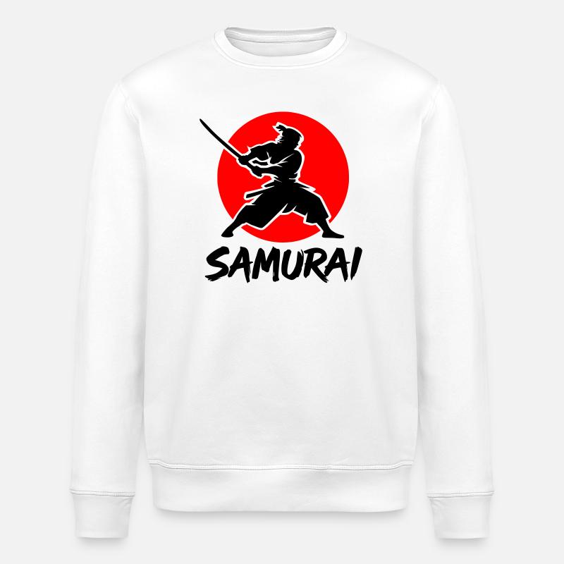 Samouraï - Sweat bio ROLLER Stanley/Stella Unisexe - blanc