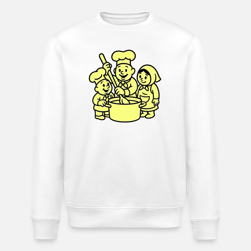 Trois chefs mignons - Sweat bio ROLLER Stanley/Stella Unisexe - blanc