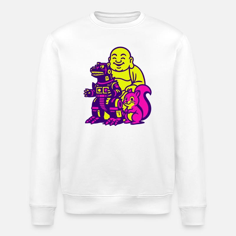 Pop Art Super Trio! - Stanley/Stella Unisex Bio-Sweatshirt ROLLER - Weiß