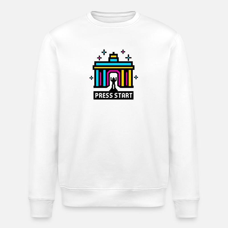 Appuyez sur Start Berlin - Sweat bio ROLLER Stanley/Stella Unisexe - blanc