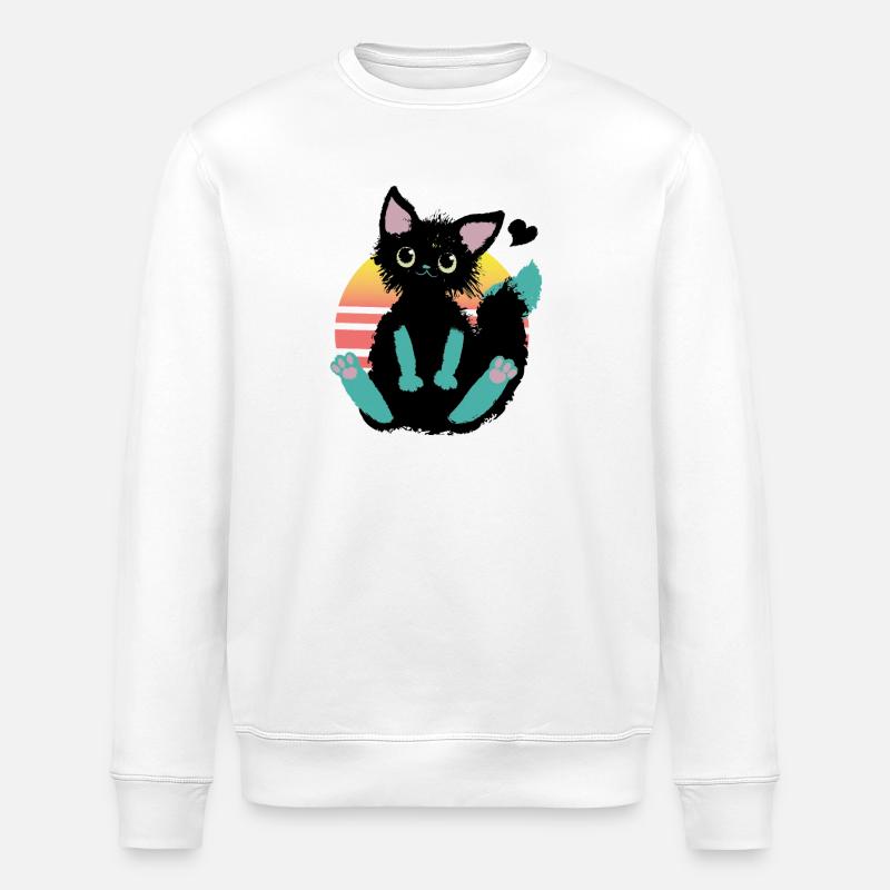 kritzelkatze - Stanley/Stella Unisex Bio-Sweatshirt ROLLER - Weiß