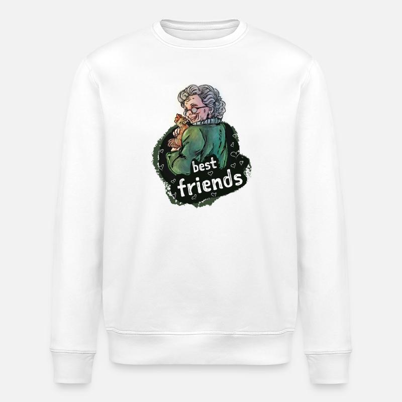 Die Hühner Oma - Stanley/Stella Unisex Bio-Sweatshirt ROLLER - Weiß