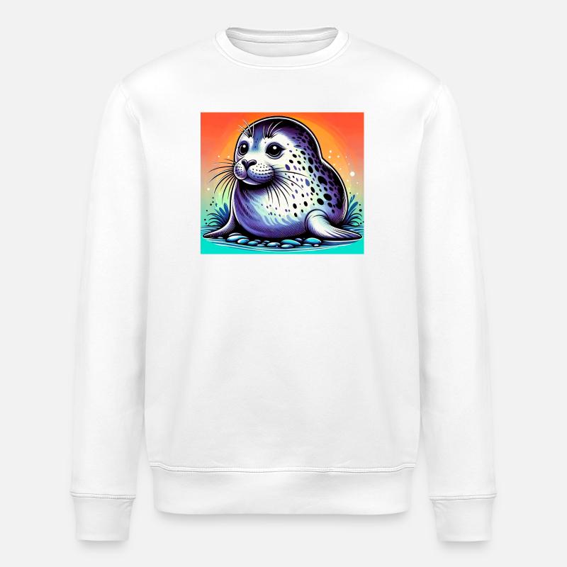 Phoque - Sweat bio ROLLER Stanley/Stella Unisexe - blanc