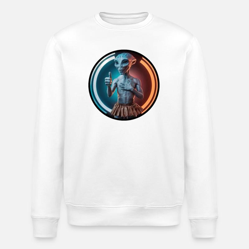 Woke alien - Stanley/Stella Unisex Bio-Sweatshirt ROLLER - Weiß