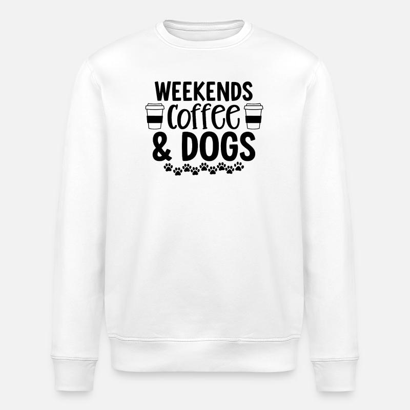 Week-ends Café Et Chiens - Sweat bio ROLLER Stanley/Stella Unisexe - blanc