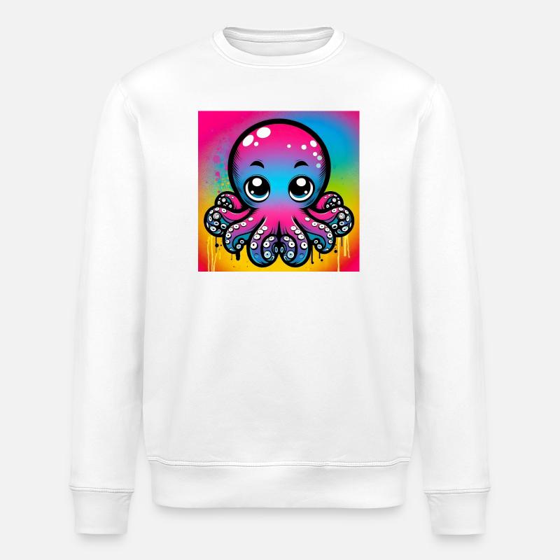 Krake - Stanley/Stella Unisex Bio-Sweatshirt ROLLER - Weiß