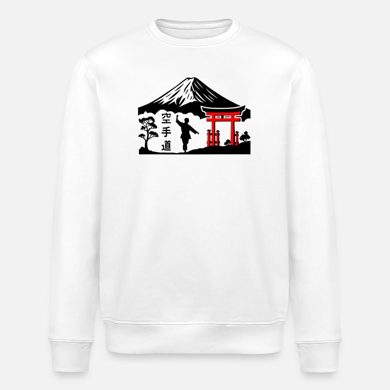 Karaté Nature - Sweat bio ROLLER Stanley/Stella Unisexe - blanc
