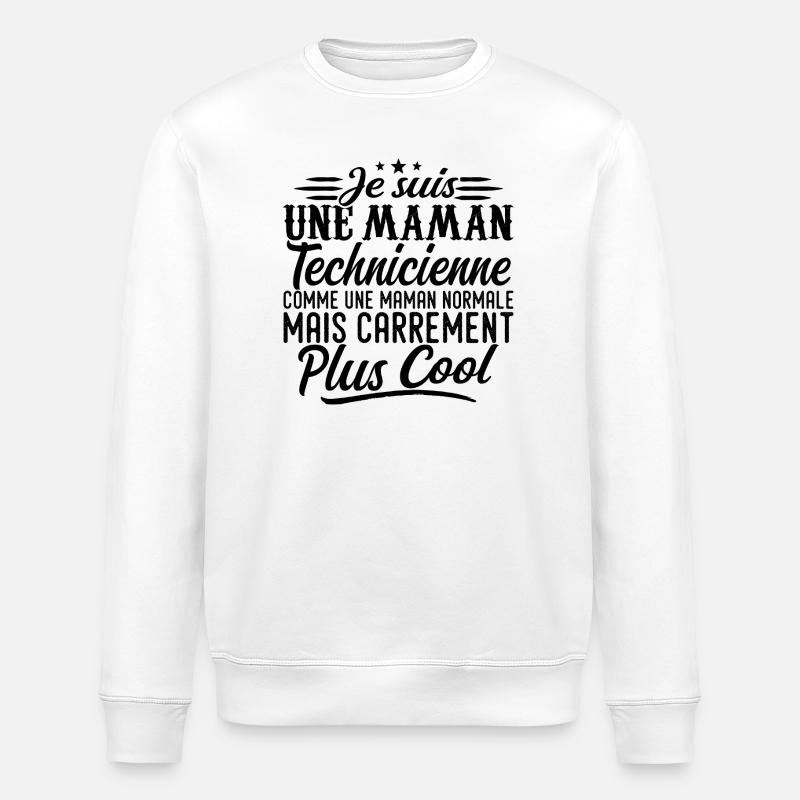 Techniker-Mama: normal, aber knallharter - Stanley/Stella Unisex Bio-Sweatshirt ROLLER - Weiß