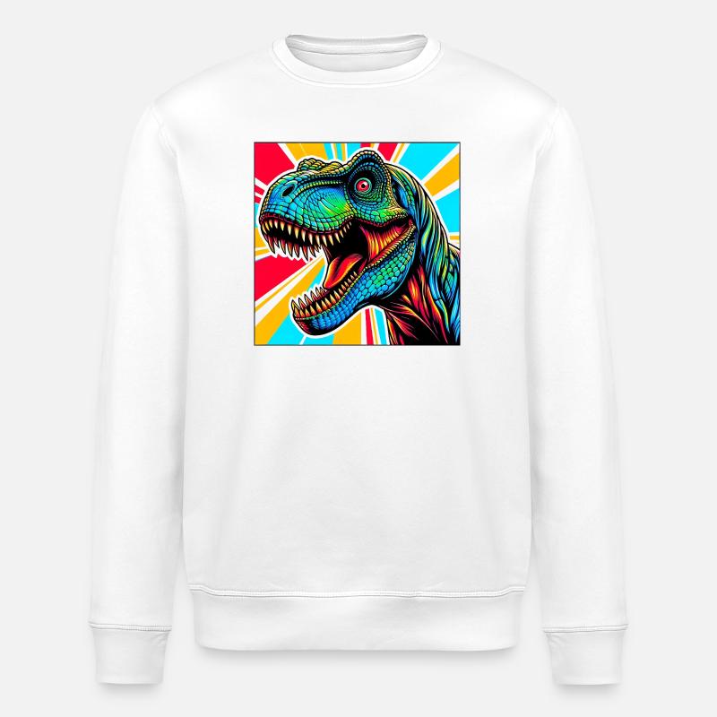 dinosaure - Sweat bio ROLLER Stanley/Stella Unisexe - blanc