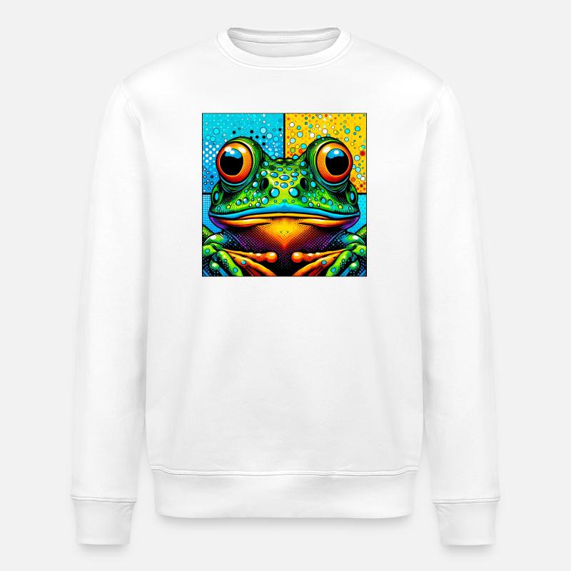 frog - Stanley/Stella ROLLER Unisex Organic Sweatshirt - white