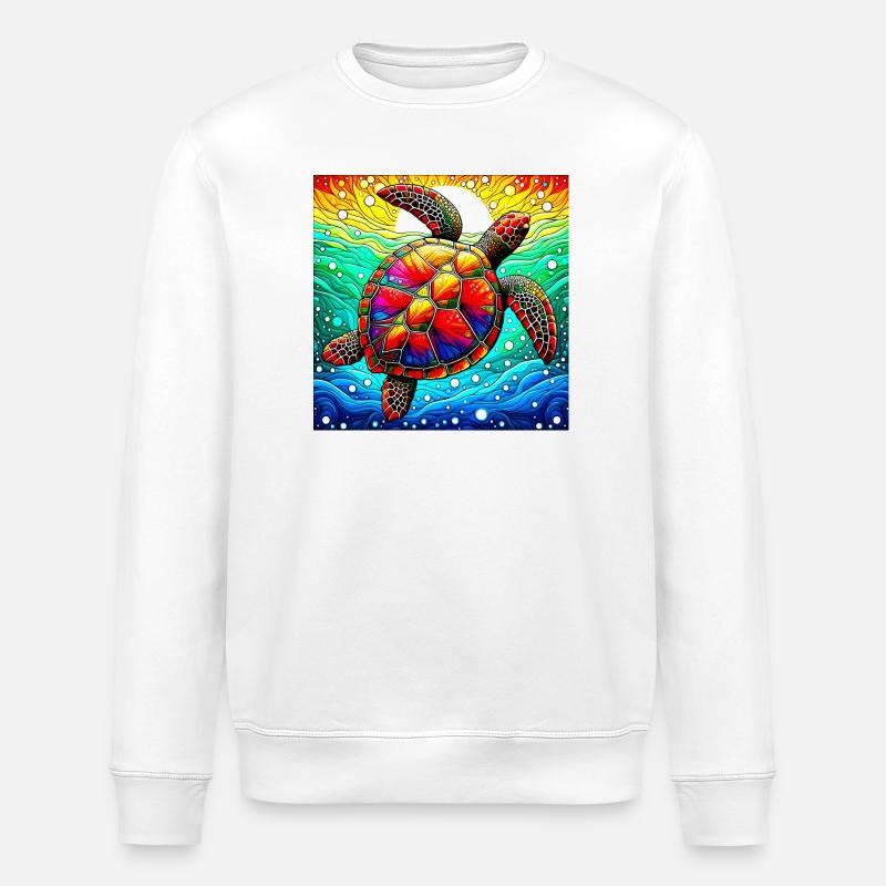 Schildkröte - Stanley/Stella Unisex Bio-Sweatshirt ROLLER - Weiß
