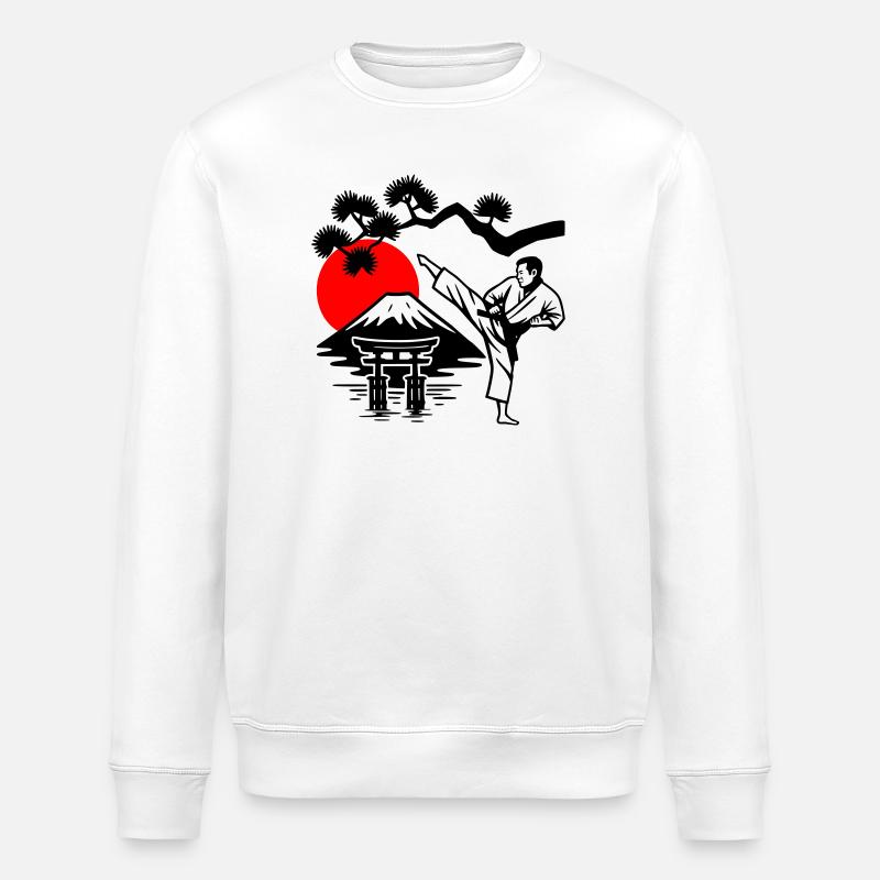 Karaté Nature - Sweat bio ROLLER Stanley/Stella Unisexe - blanc