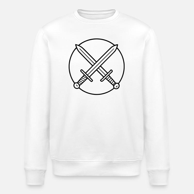 Gekreuzte Schwerter - Stanley/Stella Unisex Bio-Sweatshirt ROLLER - Weiß