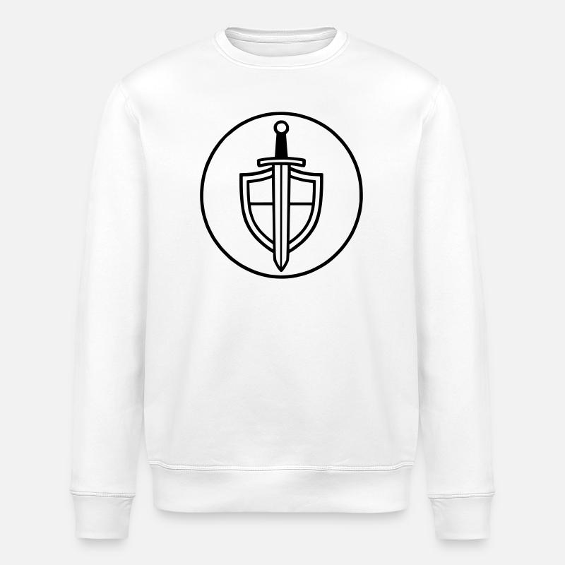 Épée et bouclier - Sweat bio ROLLER Stanley/Stella Unisexe - blanc
