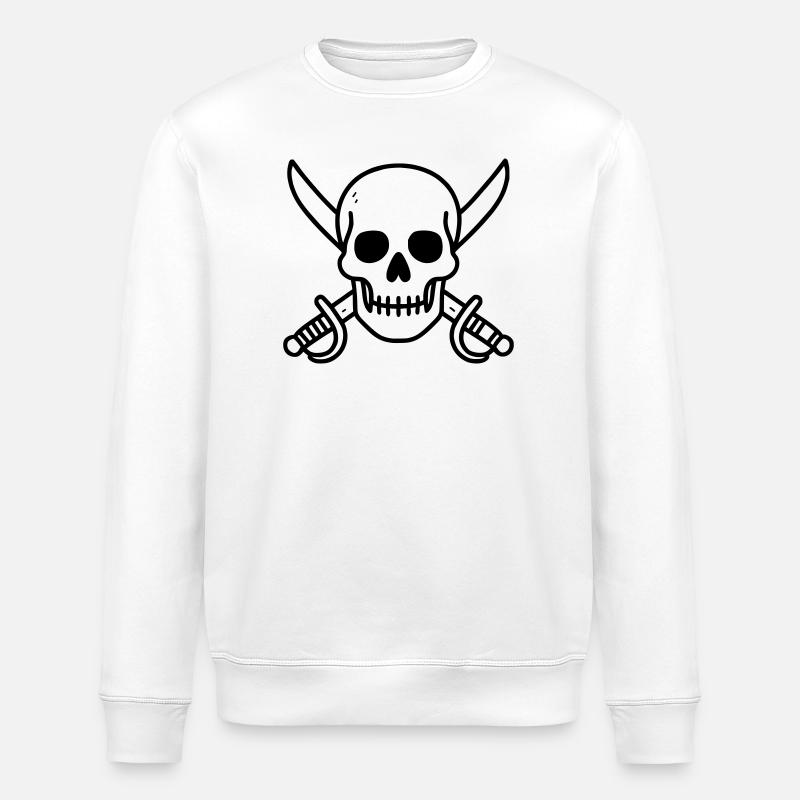 Piraten - Stanley/Stella Unisex Bio-Sweatshirt ROLLER - Weiß
