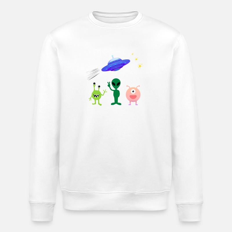 Salutation extraterrestre - Sweat bio ROLLER Stanley/Stella Unisexe - blanc
