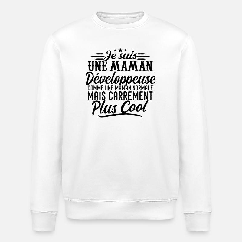 Entwickler-Mama: Normal, aber krasser - Stanley/Stella Unisex Bio-Sweatshirt ROLLER - Weiß